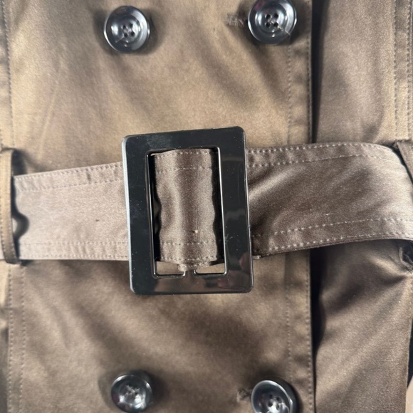 ZARA BASIC Chocolate Brown Double-Breasted Belted Trench Coat | Women’s M - Picture 7 of 14